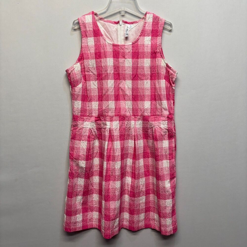 Lulu-B Women Sleeveless Mini Gingham Plaid Dress Size Medium C123 -12